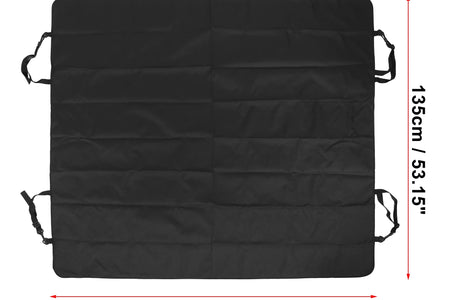 Water Resistant Dog Car Seat Cover 56"X53" Oxford Cloth Black