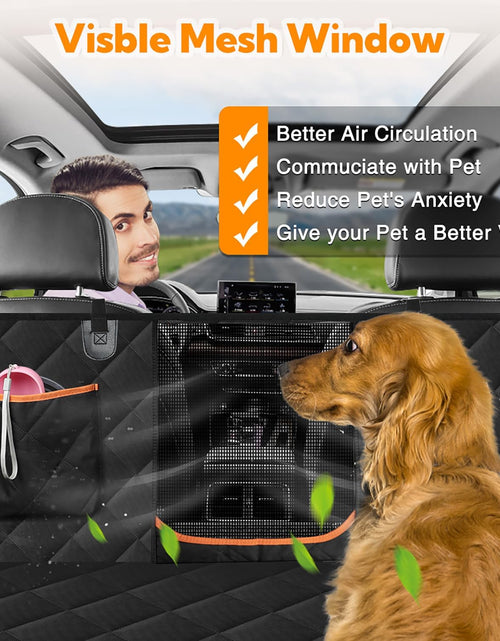 Load image into Gallery viewer, Dog Car Seat Cover for Back Seat,600D Heavy Duty Dog Hammock for Car with Side Flap,100% Waterproof Pet Backseat Cover, Anti-Scratch Nonslip Pet Seat Protector for Cars Trucks and SUV
