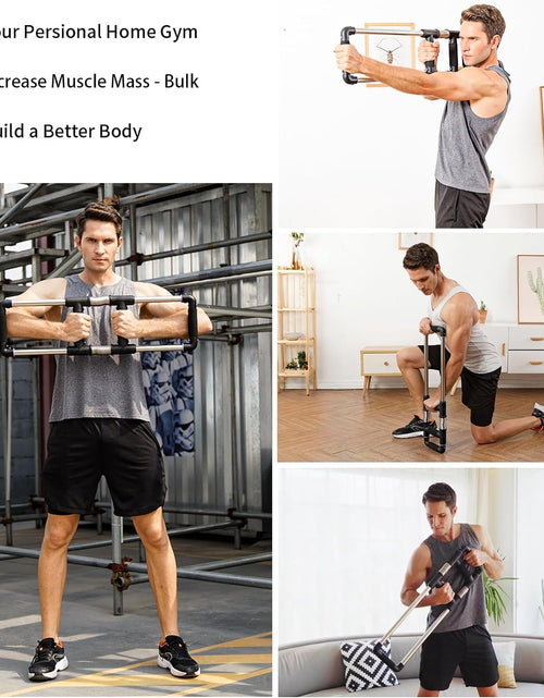 Load image into Gallery viewer, Push down Bar Machine - Chest Expander at Home Workout Equipment, Arm Exerciser Portable Spring Resistance Exercise Gym Kit for Home, Travel or Outdoors
