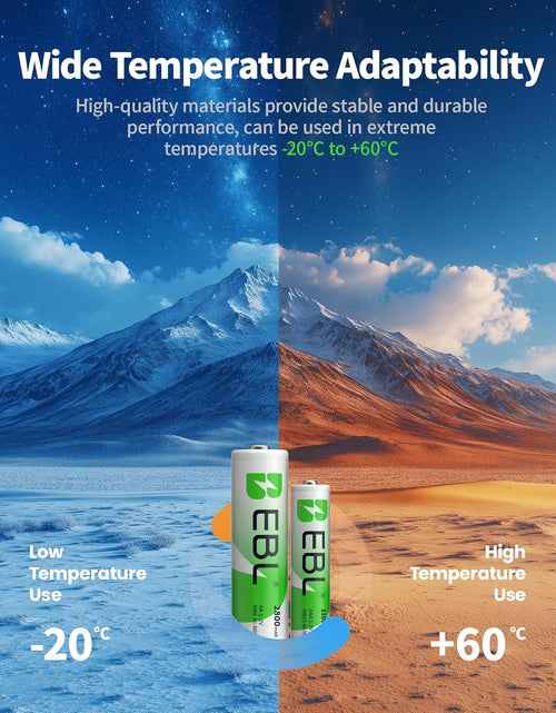 Load image into Gallery viewer, AA Rechargeable Batteries 2800Mah (4 Pack) and AAA Rechargeable Batteries 1100Mah (4 Pack), 1.2V Ni-Mh Batteries Combo

