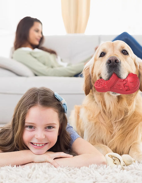 Load image into Gallery viewer, Squeaky Dog Toys Large Dog Chew Toy for Aggressive Chewer, 100% Safe Natural Soft Rubber Beef Flavor Dog Toys
