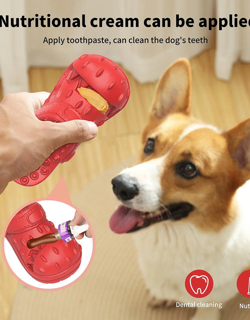 Load image into Gallery viewer, Squeaky Dog Toys Large Dog Chew Toy for Aggressive Chewer, 100% Safe Natural Soft Rubber Beef Flavor Dog Toys
