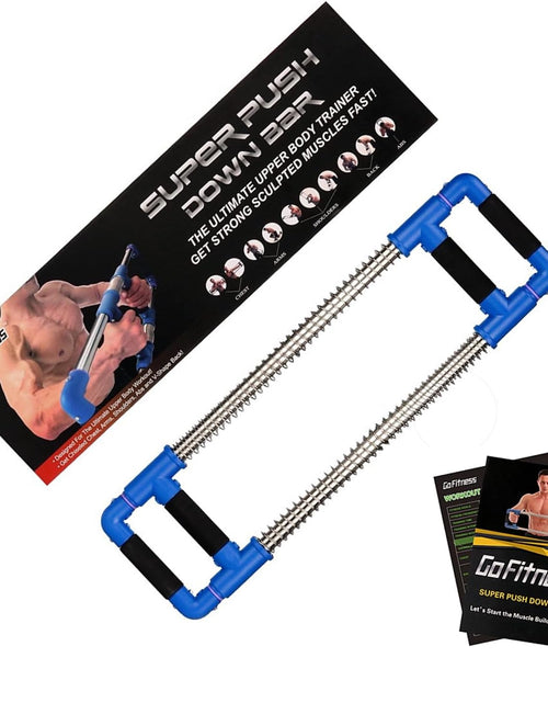 Load image into Gallery viewer, Push down Bar Machine - Chest Expander at Home Workout Equipment, Arm Exerciser Portable Spring Resistance Exercise Gym Kit for Home, Travel or Outdoors
