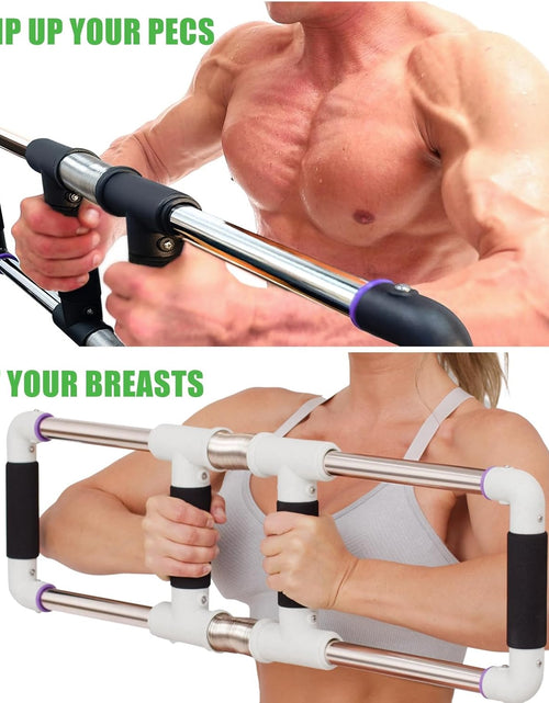 Load image into Gallery viewer, Push down Bar Machine - Chest Expander at Home Workout Equipment, Arm Exerciser Portable Spring Resistance Exercise Gym Kit for Home, Travel or Outdoors
