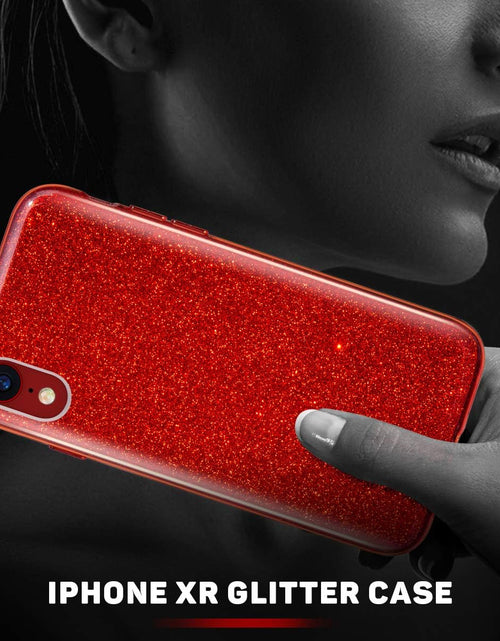 Load image into Gallery viewer, Iphone XR Case,Bling Sparkle Cute Girls Women Protective Case for Iphone XR 6.1"(Red)
