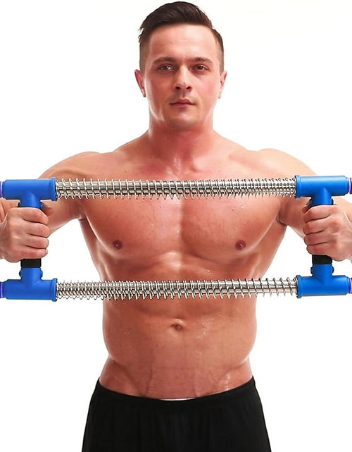 Load image into Gallery viewer, Push down Bar Machine - Chest Expander at Home Workout Equipment, Arm Exerciser Portable Spring Resistance Exercise Gym Kit for Home, Travel or Outdoors

