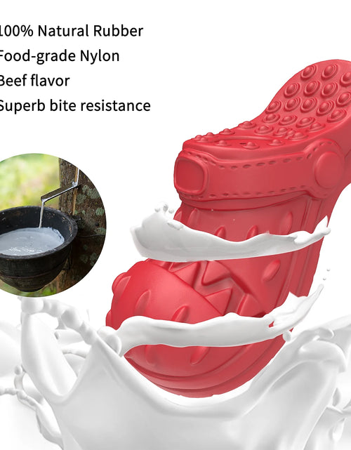Load image into Gallery viewer, Squeaky Dog Toys Large Dog Chew Toy for Aggressive Chewer, 100% Safe Natural Soft Rubber Beef Flavor Dog Toys
