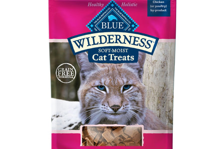 Wilderness Chicken & Salmon Flavor Dry Soft Treats for Cats, Grain-Free, 2 Oz. Bag