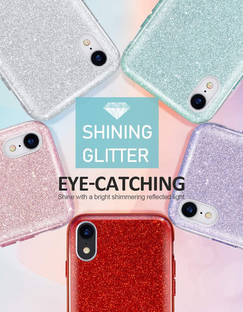 Load image into Gallery viewer, Iphone XR Case,Bling Sparkle Cute Girls Women Protective Case for Iphone XR 6.1"(Red)
