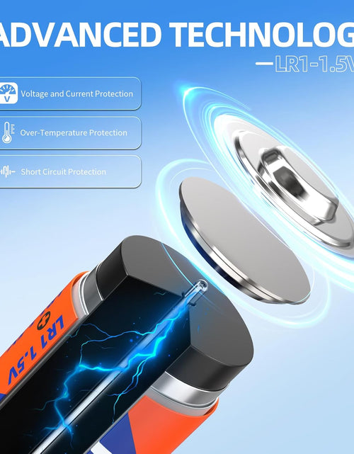 Load image into Gallery viewer, 5 Counts 1.5V LR1/MN9100/E90/N Size Alkaline Batteries, Leak-Proof Batteries, High Performance and Powerful Batteries, Suitable for All Kinds of Electronic Equipment
