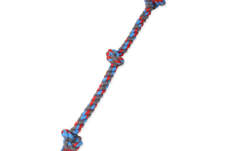 Flossy Chews Cottonblend 3 Knot Tug Rope Dog Toy, Extra-Large, 36", Assorted Colors