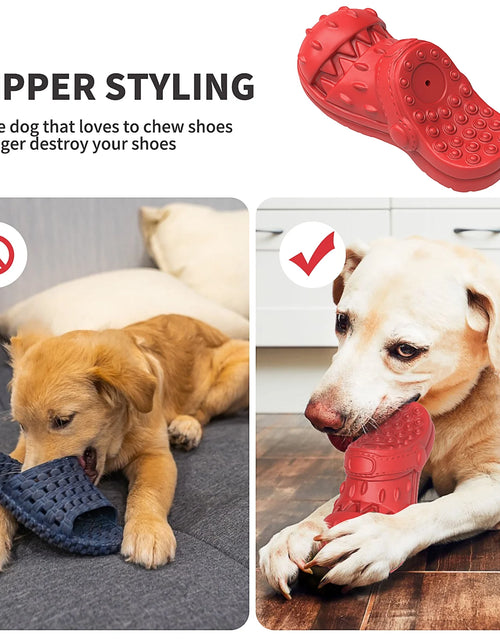 Load image into Gallery viewer, Squeaky Dog Toys Large Dog Chew Toy for Aggressive Chewer, 100% Safe Natural Soft Rubber Beef Flavor Dog Toys
